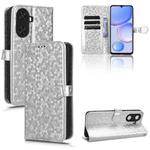 For Huawei Enjoy 60 4G Honeycomb Dot Texture Leather Phone Case(Silver)