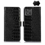 For Motorola ThinkPhone 5G Crocodile Top Layer Cowhide Leather Phone Case(Black)