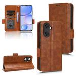 For Huawei Enjoy 60 4G Symmetrical Triangle Leather Phone Case(Brown)