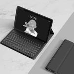 For Lenovo Tab M10 Plus 10.6 3rd Gen 2022 YM-LX106 Round Key Detachable Bluetooth Tablet Keyboard Leather Case without Mouse(Black)