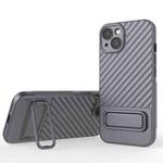 For iPhone 13 Wavy Texture TPU Phone Case with Lens Film(Grey)