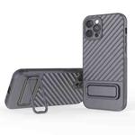 For iPhone 12 Pro Wavy Texture TPU Phone Case with Lens Film(Grey)