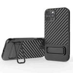 For iPhone 11 Pro Wavy Texture TPU Phone Case with Lens Film(Black)