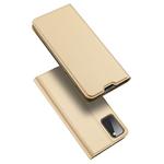For Samsung Galaxy A41 DUX DUCIS Skin Pro Series Horizontal Flip PU + TPU Leather Case, with Holder & Card Slots(Gold)