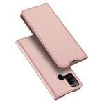 For Samsung Galaxy A21s DUX DUCIS Skin Pro Series Horizontal Flip PU + TPU Leather Case, with Holder & Card Slots(Rose Gold)