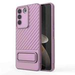 For vivo S16e Wavy Texture TPU Phone Case with Lens Film(Purple)