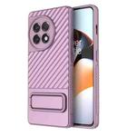 For OnePlus Ace 2 5G Wavy Texture TPU Phone Case with Lens Film(Purple)