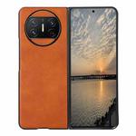 For Huawei Mate X3 Cowhide Texture PU Phone Case(Brown)