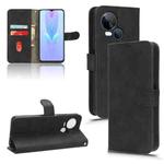 For TECNO Spark 10 5G Skin Feel Magnetic Flip Leather Phone Case(Black)