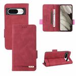 For Google Pixel 8 Magnetic Clasp Leather Phone Case(Red)