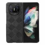 For Huawei Mate X3 Weave Plaid PU Phone Case(Black)