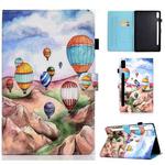 For Lenovo Tab P11 Pro Gen 2 Sewing Thread Horizontal Painted Tablet Leather Case(Balloon)