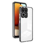 For OPPO Reno7 4G / Reno8 4G / F21 Pro 4G 3 in 1 Clear TPU Color PC Frame Phone Case(Black)