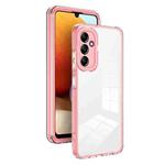 For Samsung Galaxy M14 5G 3 in 1 Clear TPU Color PC Frame Phone Case(Pink)
