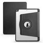 For iPad Air / Air 2 / 9.7 2018 / 2017 Acrylic 360 Degree Rotation Holder Tablet Leather Case(Black)