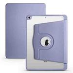 For iPad Air / Air 2 / 9.7 2018 / 2017 Acrylic 360 Degree Rotation Holder Tablet Leather Case(Lavender)