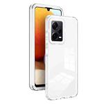 For Xiaomi Redmi Note 12 Pro+ Global 3 in 1 Clear TPU Color PC Frame Phone Case(White)