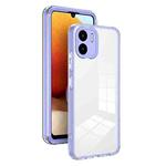 For Xiaomi Redmi A1+ / A2+ 3 in 1 Clear TPU Color PC Frame Phone Case(Purple)