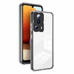 For Xiaomi 13 Lite 2023 / Civi 2 3 in 1 Clear TPU Color PC Frame Phone Case(Black)