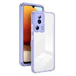 For Xiaomi 13 Lite 2023 / Civi 2 3 in 1 Clear TPU Color PC Frame Phone Case(Purple)