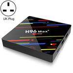 H96 Max+ 4K Ultra HD LED Display Media Player Smart TV Box with Remote Controller, Android 9.0, RK3328 Quad-Core 64bit Cortex-A53, 2GB+16GB, Support TF Card / USBx2 / AV / Ethernet, Plug Specification:UK Plug