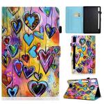 For Lenovo Tab P11 Pro Gen 2 Sewing Thread Horizontal Painted Tablet Leather Case(Love)