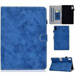 For Lenovo Tab M9 Marble Style Cloth Texture PU Tablet Protective Case(Blue)