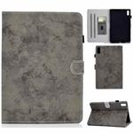 For Lenovo Tab P11 Gen 2 Marble Style Cloth Texture PU Tablet Protective Case(Grey)