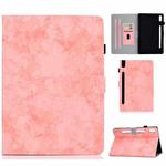 For Lenovo Tab P11 Pro Gen 2 Marble Style Cloth Texture PU Tablet Protective Case(Pink)
