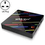 H96 Max+ 4K Ultra HD Full HD Media Player Smart TV BOX with Remote Controller, Android 9.0, RK3328 Quad-Core 64bit Cortex-A53, 4GB+32GB, Support TF Card / USBx2 / AV / Ethernet, Plug Specification:UK Plug