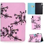 For Lenovo Tab P11 Gen 2 Sewing Thread Horizontal Painted Tablet Leather Case(Plum Blossom)