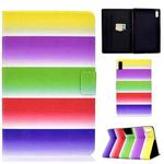 For Lenovo Tab M9 Colored Drawing Horizontal Flip Tablet Leather Case(Rainbow)