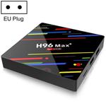 H96 Max+ 4K Ultra HD LED Display Media Player Smart TV Box with Remote Controller, Android 9.0, RK3328 Quad-Core 64bit Cortex-A53, 4GB+64GB, Support TF Card / USBx2 / AV / Ethernet, Plug Specification:EU Plug