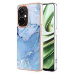 For OnePlus Nord CE 3 5G Electroplating Marble Dual-side IMD Phone Case(Blue 018)
