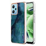 Electroplating Marble Dual-side IMD Phone Case For Xiaomi Redmi Note 12 5G Global/Note 12 5G China/Poco X5 5G(Green 017)