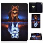 For Lenovo Tab M9 Colored Drawing Horizontal Flip Tablet Leather Case(Fox)