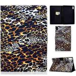 For Lenovo Tab M9 Colored Drawing Horizontal Flip Tablet Leather Case(Leopard Print)