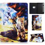 For Lenovo Tab P11 Pro Gen 2 Colored Drawing Horizontal Flip Tablet Leather Case(Angel Cat)