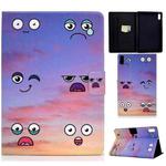 For Lenovo Tab M9 Colored Drawing Horizontal Flip Tablet Leather Case(Expression)