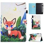 For Lenovo Tab P11 Pro Gen 2 Sewing Thread Horizontal Painted Tablet Leather Case(Little Fox)