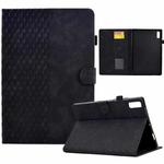 For Lenovo Tab M9 Rhombus Embossed Leather Tablet Case(Black)