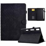 For Lenovo Tab P11 Pro Gen 2 Rhombus Embossed Leather Tablet Case(Black)