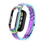 For Xiaomi Mi Band 8 Integrated Metal Case + Three-bead Watch Band(Colorful)