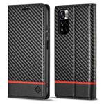 For Xiaomi Redmi Note 12 Pro 4G Global LC.IMEEKE Carbon Fiber Leather Phone Case(Horizontal Black)