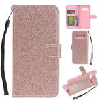 For Samsung Galaxy S10 Plus Glitter Powder Horizontal Flip Leather Case with Card Slots & Holder & Photo Frame & Wallet(Rose Gold)