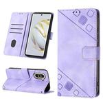 For Huawei nova 10 Skin-feel Embossed Leather Phone Case(Light Purple)