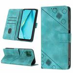 For Huawei P40 lite/nova 6 SE / nova 7i Skin-feel Embossed Leather Phone Case(Green)