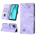 For Huawei P40 lite/nova 6 SE / nova 7i Skin-feel Embossed Leather Phone Case(Light Purple)