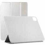 For iPad Air 13 2024 / Pro 12.9 2020 Non-buckle Double-sided Magnetic Flip Leather Tablet Case With Holder & Sleep / Wake-up Function(Grey)