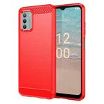 For Nokia G22 Brushed Texture Carbon Fiber TPU Phone Case(Red)